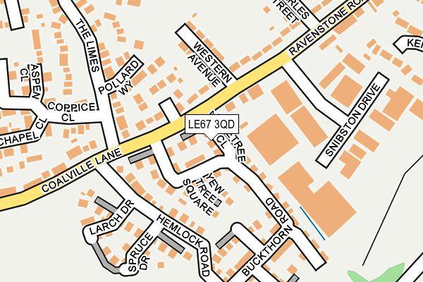 LE67 3QD map - OS OpenMap – Local (Ordnance Survey) LE67 3QD map - OS OpenMap – Local (Ordnance Survey)