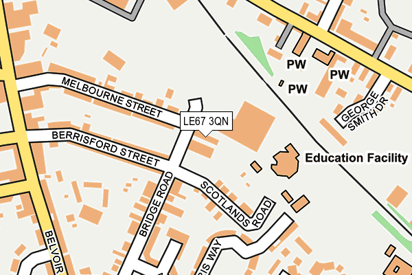 LE67 3QN map - OS OpenMap – Local (Ordnance Survey) LE67 3QN map - OS OpenMap – Local (Ordnance Survey)