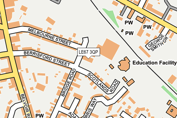 LE67 3QP map - OS OpenMap – Local (Ordnance Survey) LE67 3QP map - OS OpenMap – Local (Ordnance Survey)