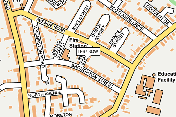 LE67 3QW map - OS OpenMap – Local (Ordnance Survey) LE67 3QW map - OS OpenMap – Local (Ordnance Survey)