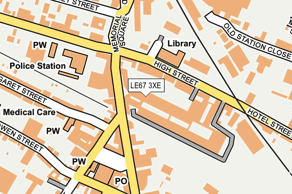 LE67 3XE map - OS OpenMap – Local (Ordnance Survey) LE67 3XE map - OS OpenMap – Local (Ordnance Survey)