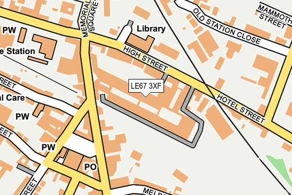 LE67 3XF map - OS OpenMap – Local (Ordnance Survey) LE67 3XF map - OS OpenMap – Local (Ordnance Survey)