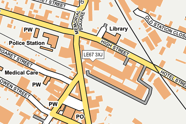 LE67 3XJ map - OS OpenMap – Local (Ordnance Survey) LE67 3XJ map - OS OpenMap – Local (Ordnance Survey)