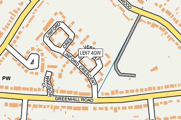 LE67 4QW map - OS OpenMap – Local (Ordnance Survey) LE67 4QW map - OS OpenMap – Local (Ordnance Survey)