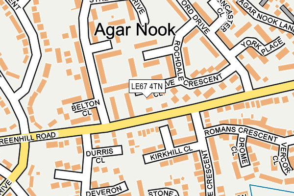 LE67 4TN map - OS OpenMap – Local (Ordnance Survey) LE67 4TN map - OS OpenMap – Local (Ordnance Survey)