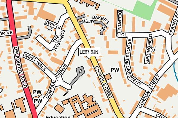LE67 6JN map - OS OpenMap – Local (Ordnance Survey) LE67 6JN map - OS OpenMap – Local (Ordnance Survey)