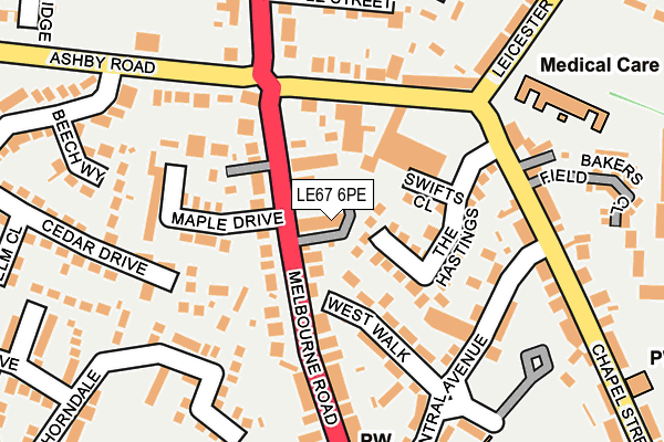 LE67 6PE map - OS OpenMap – Local (Ordnance Survey) LE67 6PE map - OS OpenMap – Local (Ordnance Survey)