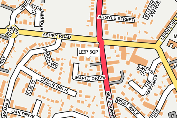 LE67 6QP map - OS OpenMap – Local (Ordnance Survey) LE67 6QP map - OS OpenMap – Local (Ordnance Survey)