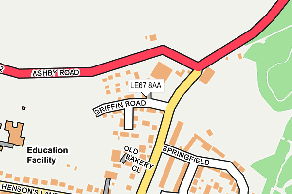 LE67 8AA map - OS OpenMap – Local (Ordnance Survey) LE67 8AA map - OS OpenMap – Local (Ordnance Survey)