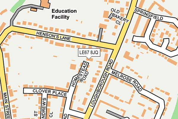 LE67 8JQ map - OS OpenMap – Local (Ordnance Survey) LE67 8JQ map - OS OpenMap – Local (Ordnance Survey)