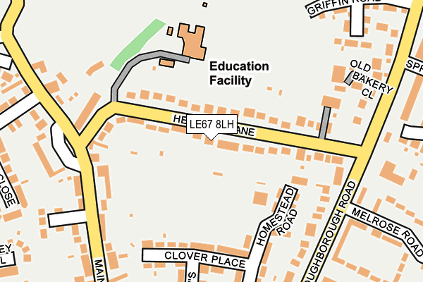 LE67 8LH map - OS OpenMap – Local (Ordnance Survey) LE67 8LH map - OS OpenMap – Local (Ordnance Survey)