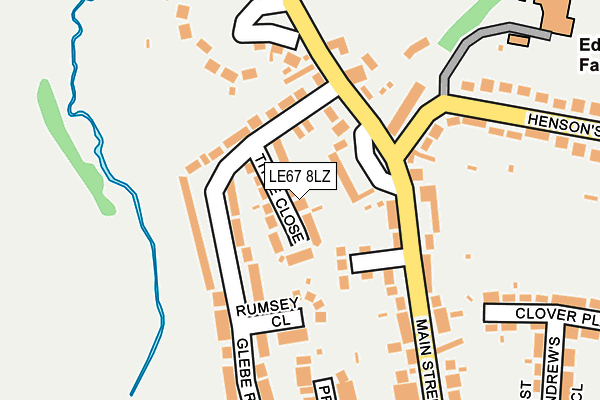 LE67 8LZ map - OS OpenMap – Local (Ordnance Survey) LE67 8LZ map - OS OpenMap – Local (Ordnance Survey)
