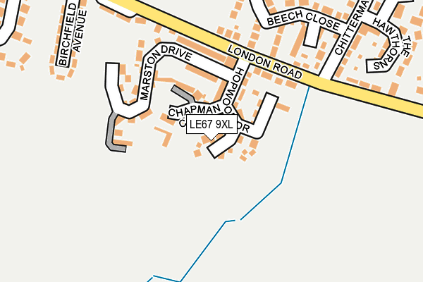 LE67 9XL map - OS OpenMap – Local (Ordnance Survey) LE67 9XL map - OS OpenMap – Local (Ordnance Survey)