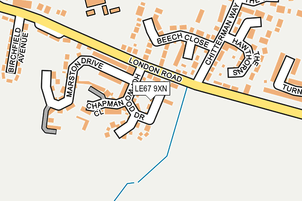 LE67 9XN map - OS OpenMap – Local (Ordnance Survey) LE67 9XN map - OS OpenMap – Local (Ordnance Survey)