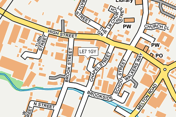 LE7 1GY map - OS OpenMap – Local (Ordnance Survey) LE7 1GY map - OS OpenMap – Local (Ordnance Survey)
