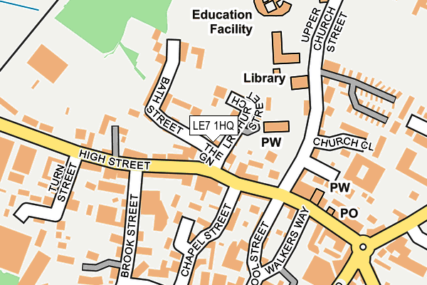 LE7 1HQ map - OS OpenMap – Local (Ordnance Survey) LE7 1HQ map - OS OpenMap – Local (Ordnance Survey)