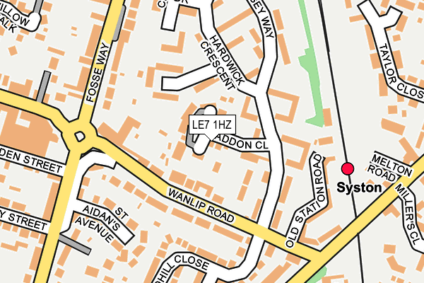 LE7 1HZ map - OS OpenMap – Local (Ordnance Survey) LE7 1HZ map - OS OpenMap – Local (Ordnance Survey)