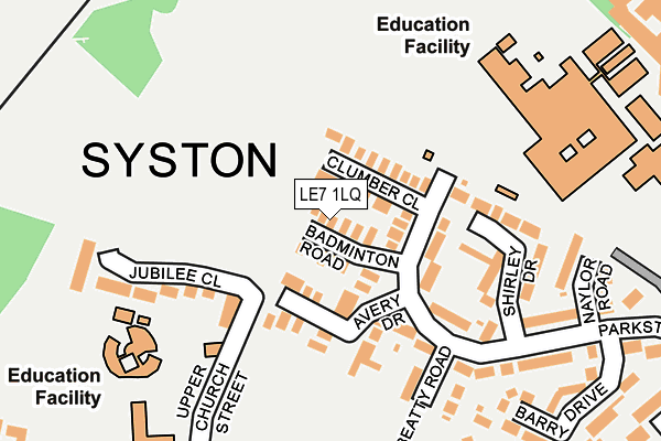 LE7 1LQ map - OS OpenMap – Local (Ordnance Survey) LE7 1LQ map - OS OpenMap – Local (Ordnance Survey)