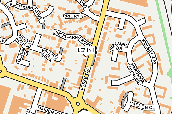 LE7 1NH map - OS OpenMap – Local (Ordnance Survey) LE7 1NH map - OS OpenMap – Local (Ordnance Survey)