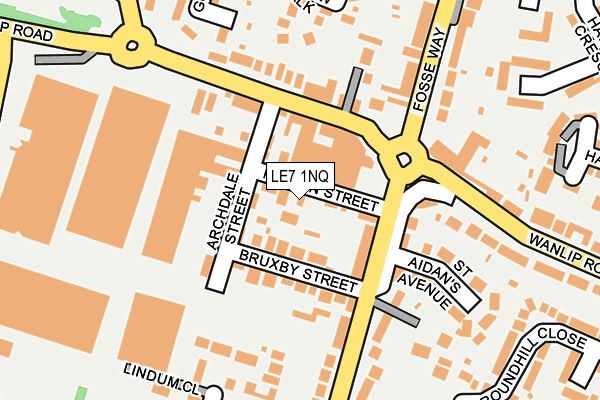 LE7 1NQ map - OS OpenMap – Local (Ordnance Survey) LE7 1NQ map - OS OpenMap – Local (Ordnance Survey)