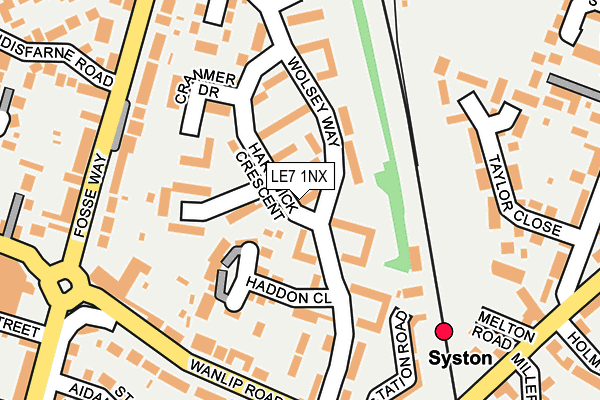 LE7 1NX map - OS OpenMap – Local (Ordnance Survey) LE7 1NX map - OS OpenMap – Local (Ordnance Survey)