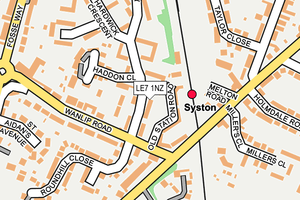 LE7 1NZ map - OS OpenMap – Local (Ordnance Survey) LE7 1NZ map - OS OpenMap – Local (Ordnance Survey)