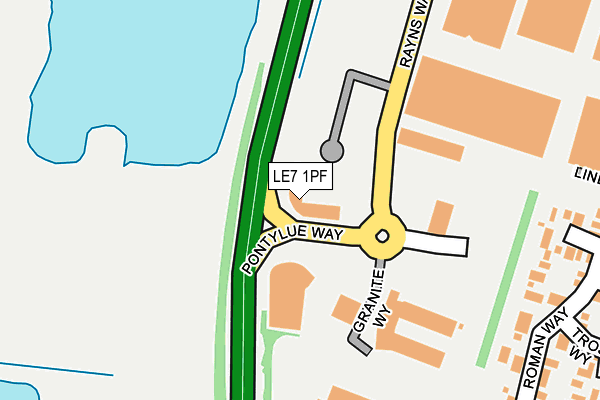 LE7 1PF map - OS OpenMap – Local (Ordnance Survey) LE7 1PF map - OS OpenMap – Local (Ordnance Survey)