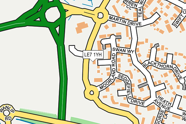 LE7 1YH map - OS OpenMap – Local (Ordnance Survey) LE7 1YH map - OS OpenMap – Local (Ordnance Survey)