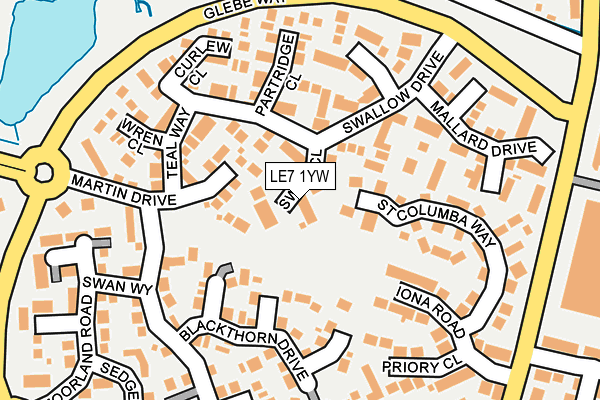 LE7 1YW map - OS OpenMap – Local (Ordnance Survey) LE7 1YW map - OS OpenMap – Local (Ordnance Survey)