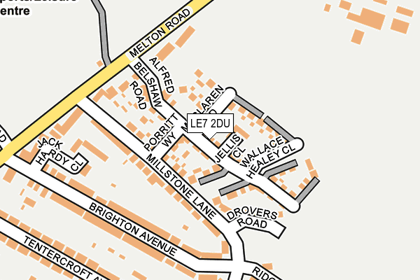 LE7 2DU map - OS OpenMap – Local (Ordnance Survey) LE7 2DU map - OS OpenMap – Local (Ordnance Survey)