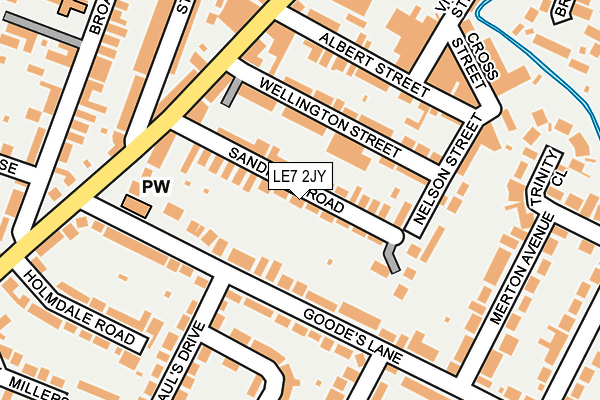 LE7 2JY map - OS OpenMap – Local (Ordnance Survey) LE7 2JY map - OS OpenMap – Local (Ordnance Survey)