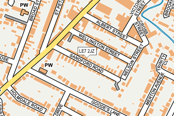 LE7 2JZ map - OS OpenMap – Local (Ordnance Survey) LE7 2JZ map - OS OpenMap – Local (Ordnance Survey)