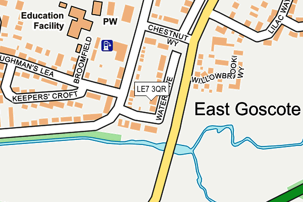 LE7 3QR map - OS OpenMap – Local (Ordnance Survey) LE7 3QR map - OS OpenMap – Local (Ordnance Survey)