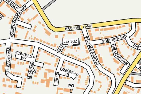 LE7 3QZ map - OS OpenMap – Local (Ordnance Survey) LE7 3QZ map - OS OpenMap – Local (Ordnance Survey)