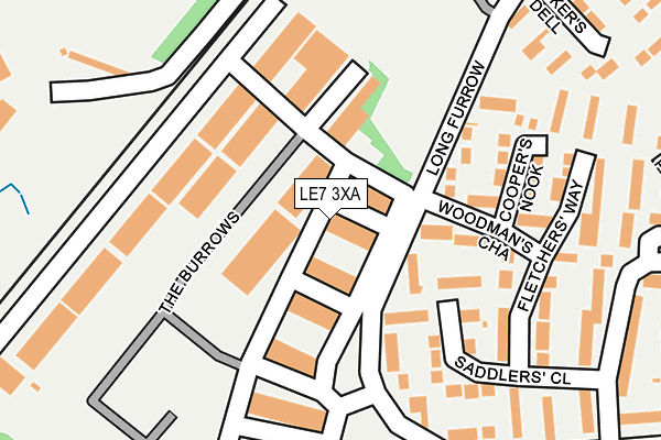 LE7 3XA map - OS OpenMap – Local (Ordnance Survey) LE7 3XA map - OS OpenMap – Local (Ordnance Survey)