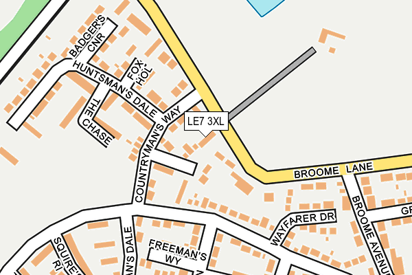 LE7 3XL map - OS OpenMap – Local (Ordnance Survey) LE7 3XL map - OS OpenMap – Local (Ordnance Survey)