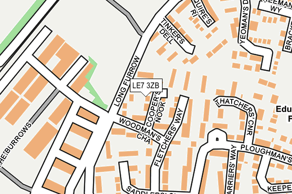 LE7 3ZB map - OS OpenMap – Local (Ordnance Survey) LE7 3ZB map - OS OpenMap – Local (Ordnance Survey)