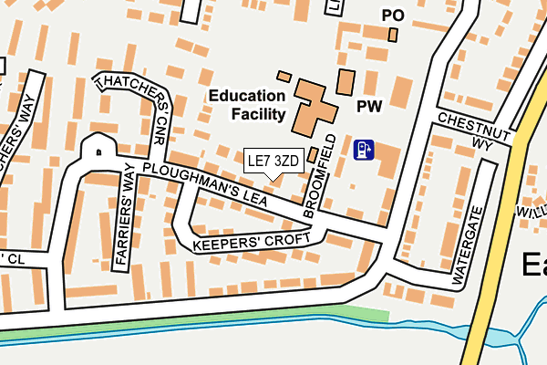LE7 3ZD map - OS OpenMap – Local (Ordnance Survey) LE7 3ZD map - OS OpenMap – Local (Ordnance Survey)