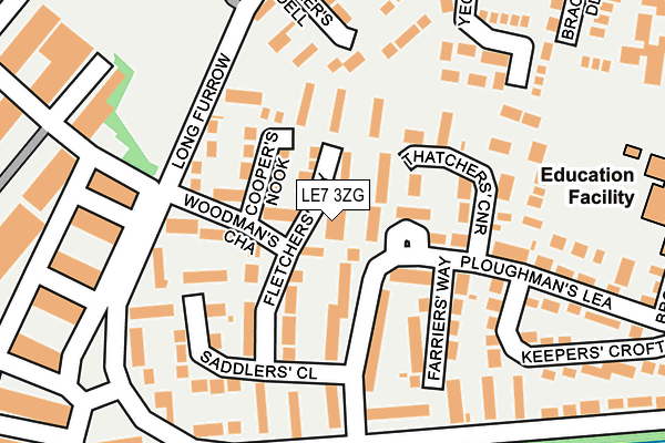 LE7 3ZG map - OS OpenMap – Local (Ordnance Survey) LE7 3ZG map - OS OpenMap – Local (Ordnance Survey)