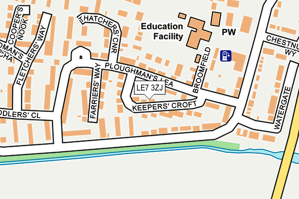LE7 3ZJ map - OS OpenMap – Local (Ordnance Survey) LE7 3ZJ map - OS OpenMap – Local (Ordnance Survey)