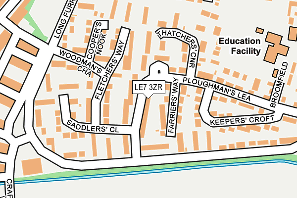 LE7 3ZR map - OS OpenMap – Local (Ordnance Survey) LE7 3ZR map - OS OpenMap – Local (Ordnance Survey)