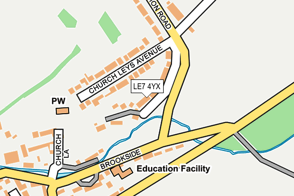 LE7 4YX map - OS OpenMap – Local (Ordnance Survey) LE7 4YX map - OS OpenMap – Local (Ordnance Survey)