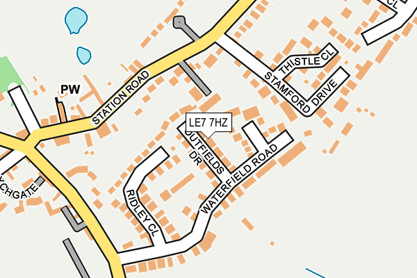 LE7 7HZ map - OS OpenMap – Local (Ordnance Survey) LE7 7HZ map - OS OpenMap – Local (Ordnance Survey)