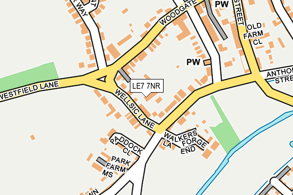 LE7 7NR map - OS OpenMap – Local (Ordnance Survey) LE7 7NR map - OS OpenMap – Local (Ordnance Survey)
