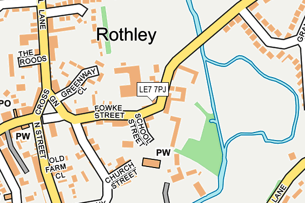 LE7 7PJ map - OS OpenMap – Local (Ordnance Survey) LE7 7PJ map - OS OpenMap – Local (Ordnance Survey)
