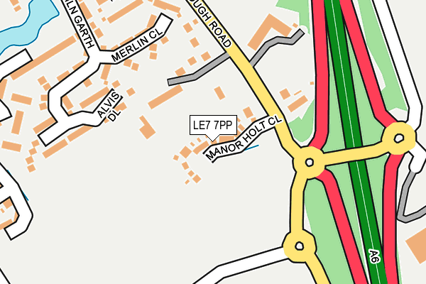 LE7 7PP map - OS OpenMap – Local (Ordnance Survey) LE7 7PP map - OS OpenMap – Local (Ordnance Survey)