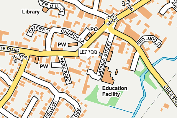 LE7 7QQ map - OS OpenMap – Local (Ordnance Survey) LE7 7QQ map - OS OpenMap – Local (Ordnance Survey)