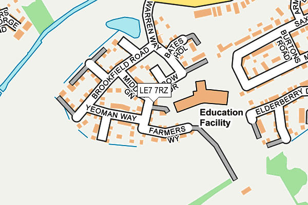 LE7 7RZ map - OS OpenMap – Local (Ordnance Survey) LE7 7RZ map - OS OpenMap – Local (Ordnance Survey)