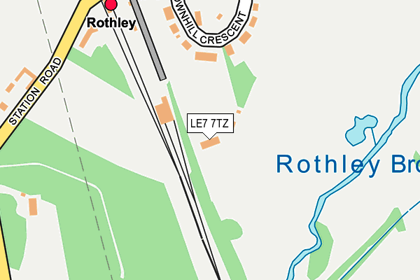 LE7 7TZ map - OS OpenMap – Local (Ordnance Survey)
