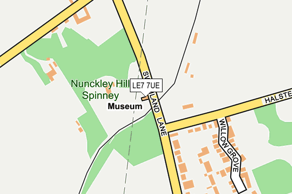 LE7 7UE map - OS OpenMap – Local (Ordnance Survey)